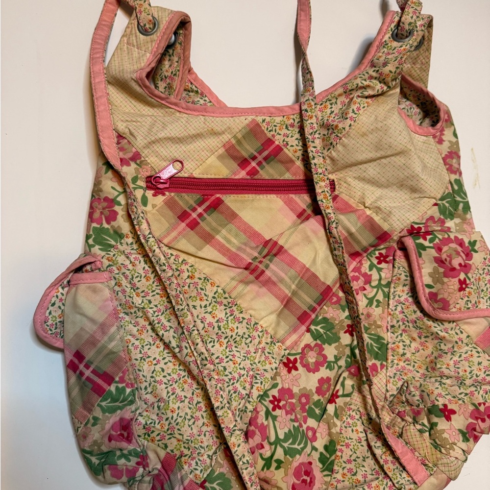 Y2k Patchwork Floral Backpack - image 2